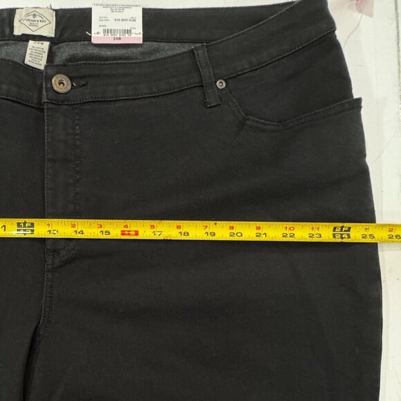 St. Johns Bay Jeans Womens 24W Black Bootcut Secretly Slender Mid-Rise Pants NEW - Picture 14 of 16